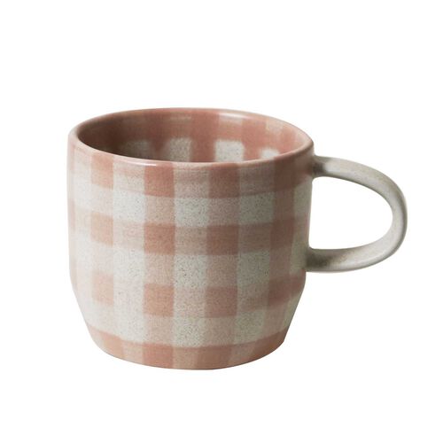 Robert Gordon Cat's Pyjamas Mug  - Soft Terracotta Check